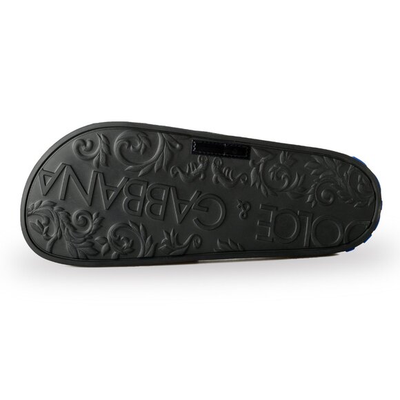 Dolce & Gabbana Men's Leather Logo Print Flip Flops Slides Shoes US 11 IT 44 - Picture 6 of 8